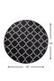 Conceptum Alfombra Kupa Black Multicolor 100 cm
